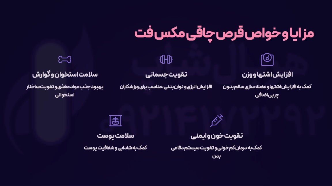 مزایا و خواص قرص چاقی مکس فت پرتقالی اصل آمریکا